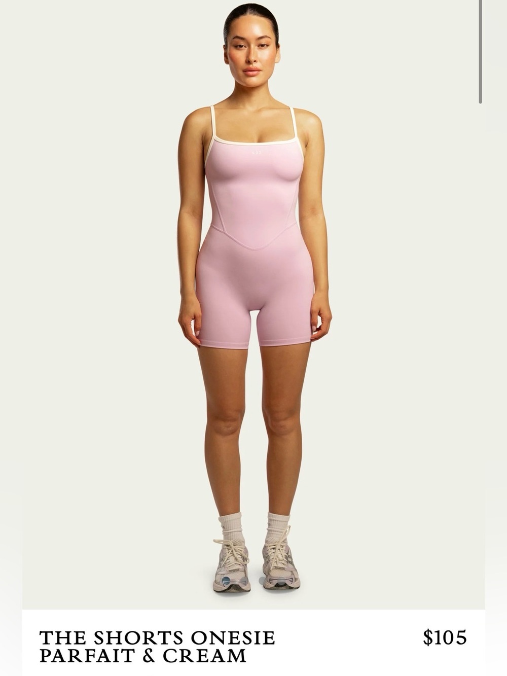 437 The Shorts Onesie - Parfait and Cream